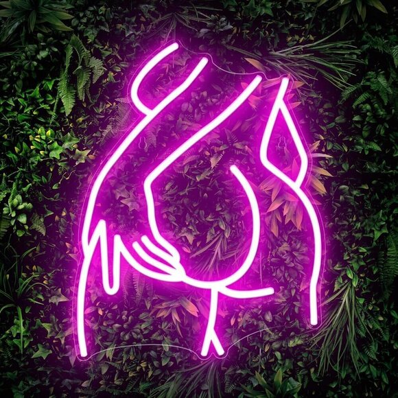 Lady Neon Pink LED Lady Back Neon Signs for Wall Decor for Bedroom, Party, Bar, - Picture 1 of 9